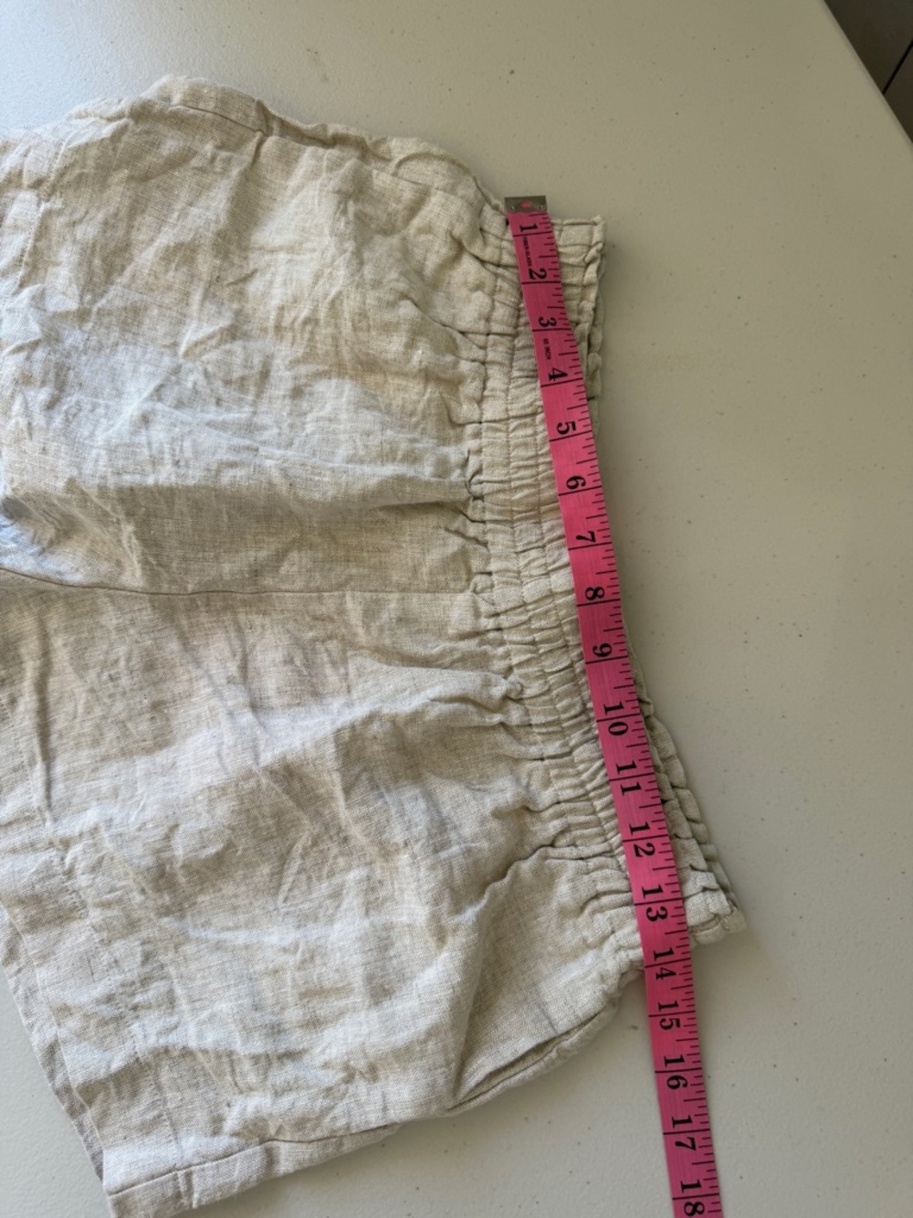 Reformation 100% Linen Elastic High-Waist Shorts size S - Picture 8 of 10